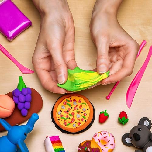 Eclet 24 Pcs Colours Colors Air Dry Clay. Super Light DIY Clay for Model Air Dry Clay Fun Toy, Creative Art DIY Crafts, Gift for Kids ((Clay Pack of 24 Pcs)|B099DCKS8H