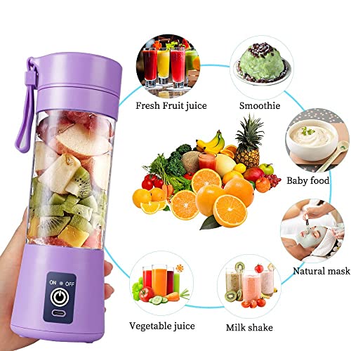 Etekcity Portable 6-Blade Juicer Blender with built-in Jar, Juice Mixer Bottle,Fruit Juice Machine,USB Rechargeable Personal Size Juicer Grinder for Juices,Protein&Milk Shakes (REDQ1)|B0FFYZPVKF