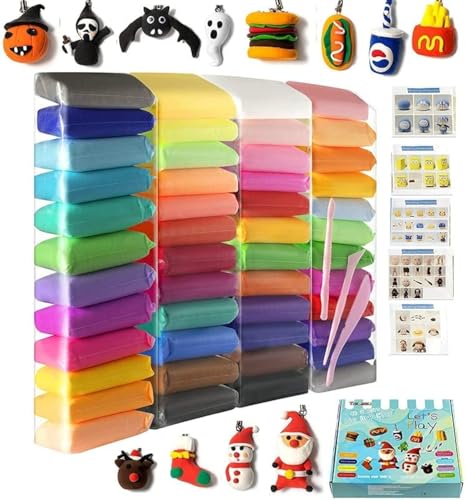 Eclet 24 Pcs Colours Colors Air Dry Clay. Super Light DIY Clay for Model Air Dry Clay Fun Toy, Creative Art DIY Crafts, Gift for Kids ((Clay Pack of 24 Pcs)|B099DCKS8H